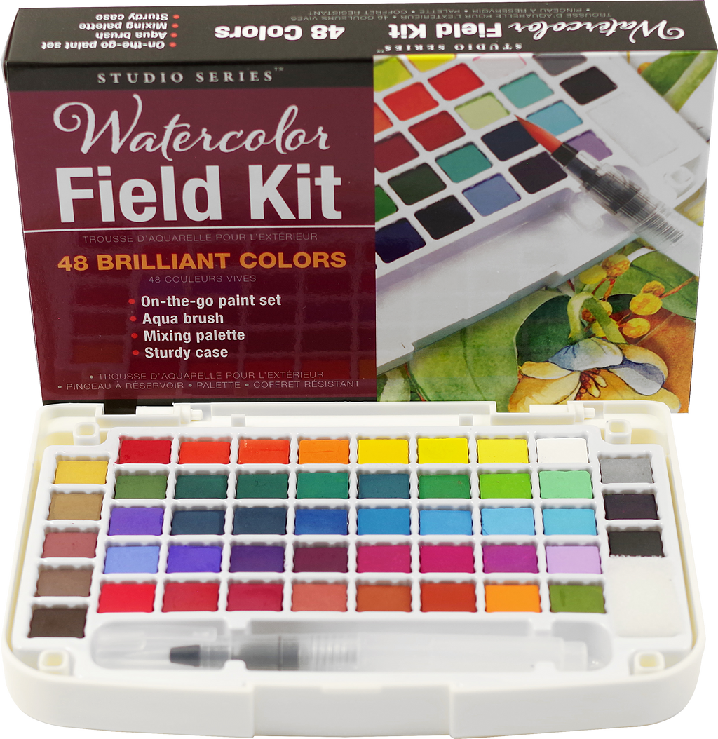 Watercolour paint set. 