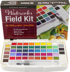 Watercolour paint set. 