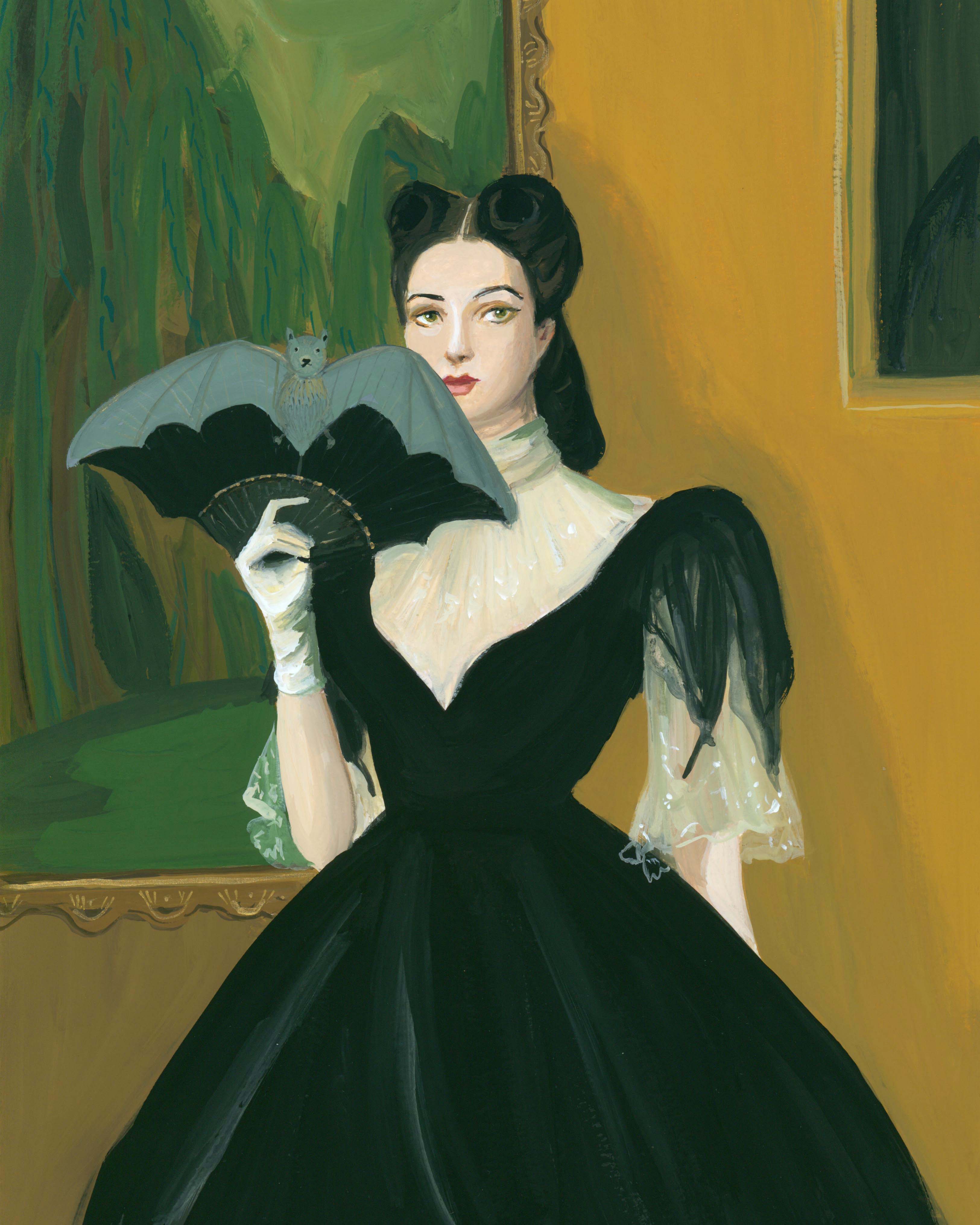 Beauty and the Bat. Art Print : Medium