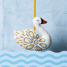 Load image into Gallery viewer, Swan a-swimming Felt Craft Mini Kit