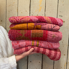 Load image into Gallery viewer, Pink/Red Kantha