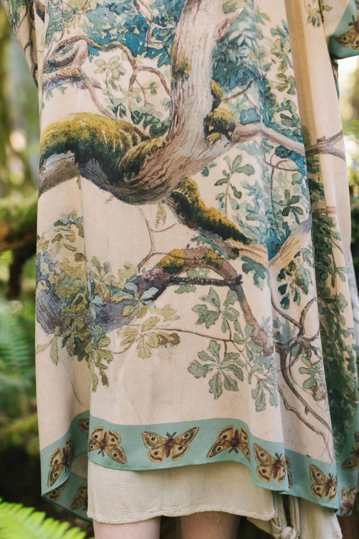 Earth & Sky Bohemian Goddess Starduster Kimono w/Trees