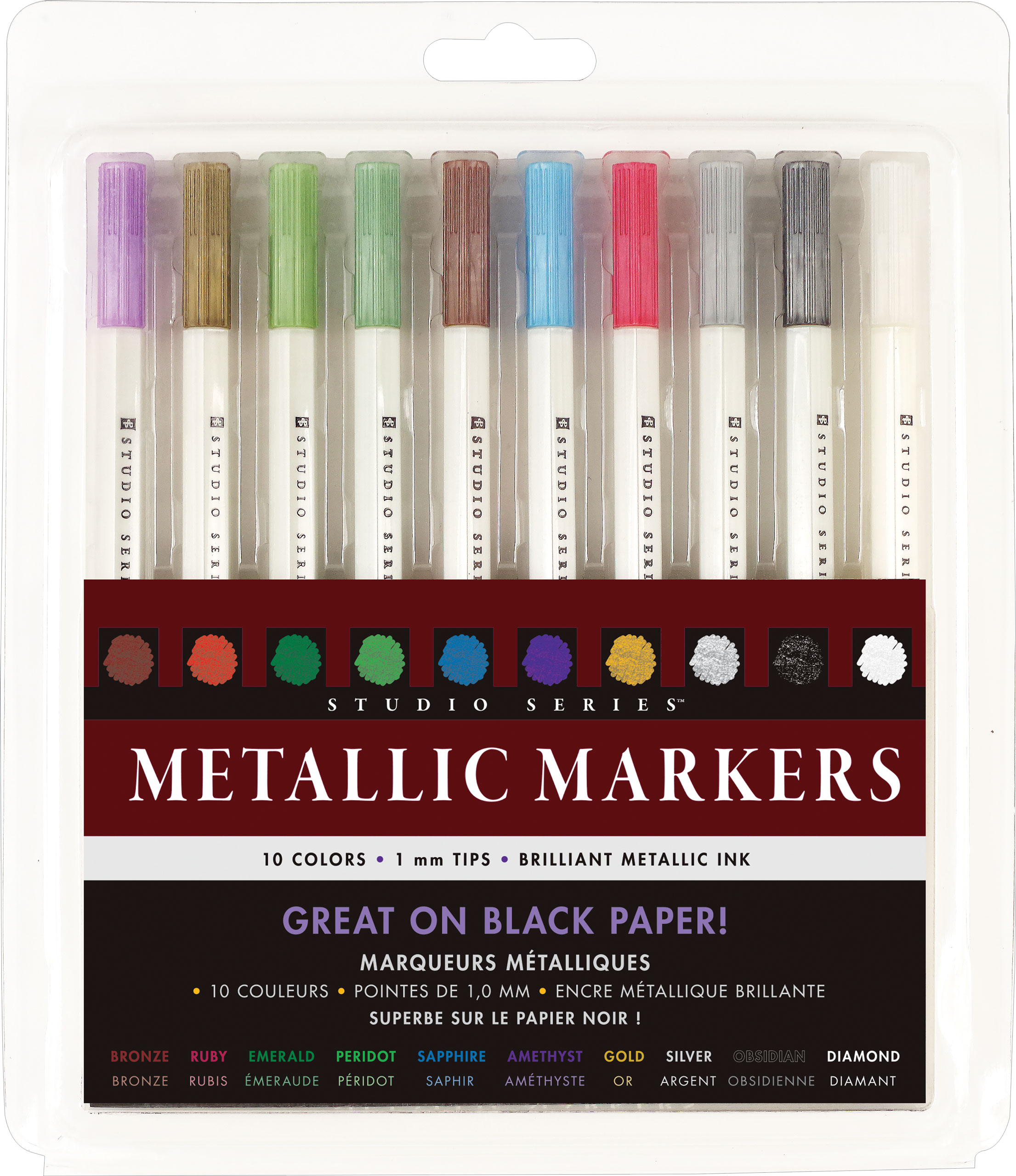 Marqueurs métalliques de la série Studio (lot de 10)