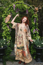 Lovelight Bohéme Slip Dress w/ whimsical woodland deer: L/XL (fits approx. size 12-16)
