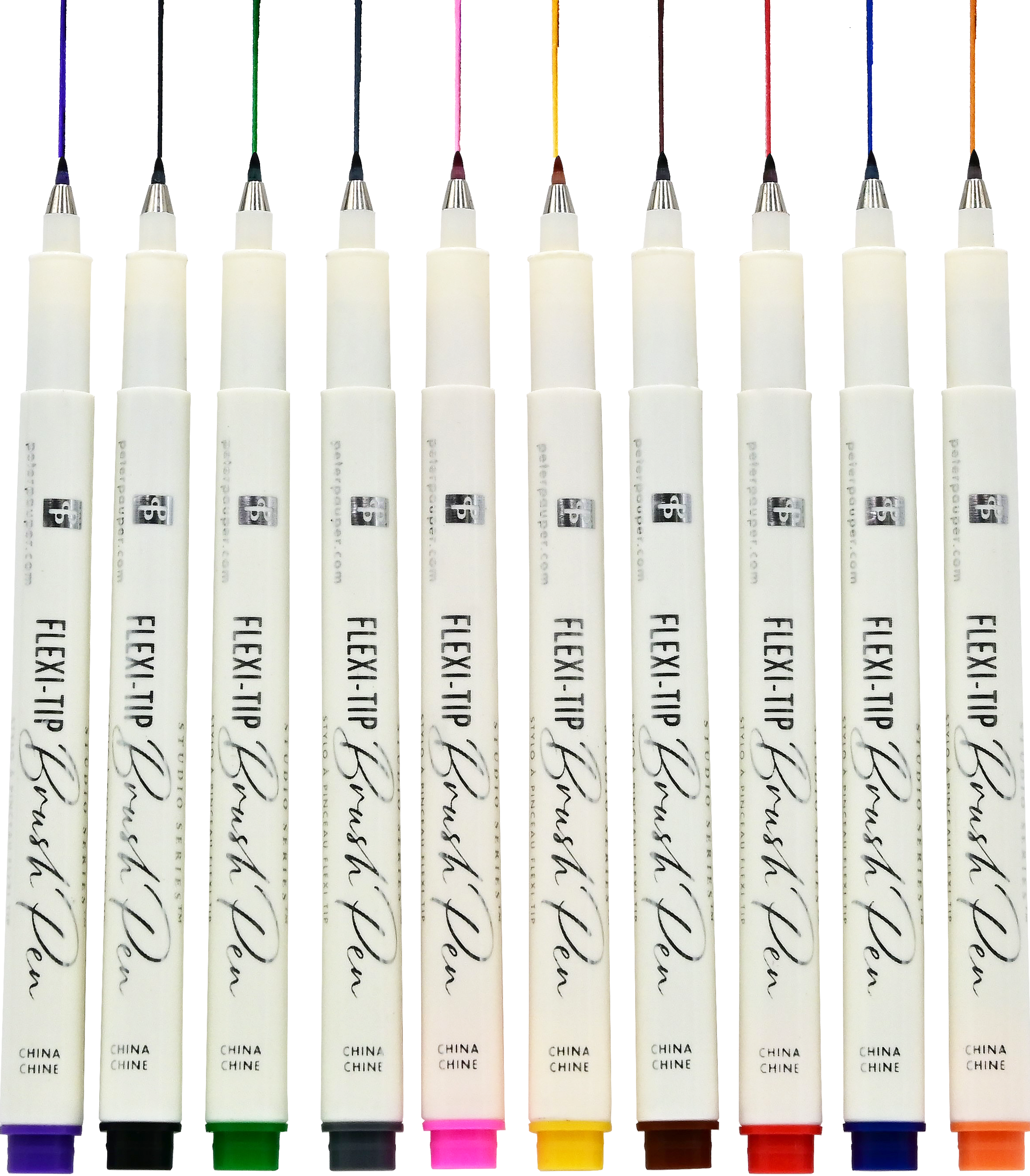 Flexi-Tip Brush Pens (Set of 10)
