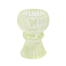 Load image into Gallery viewer, Small Light Green Glass Candle Holder