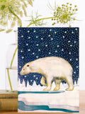 Carte de Noël pailletée à la main