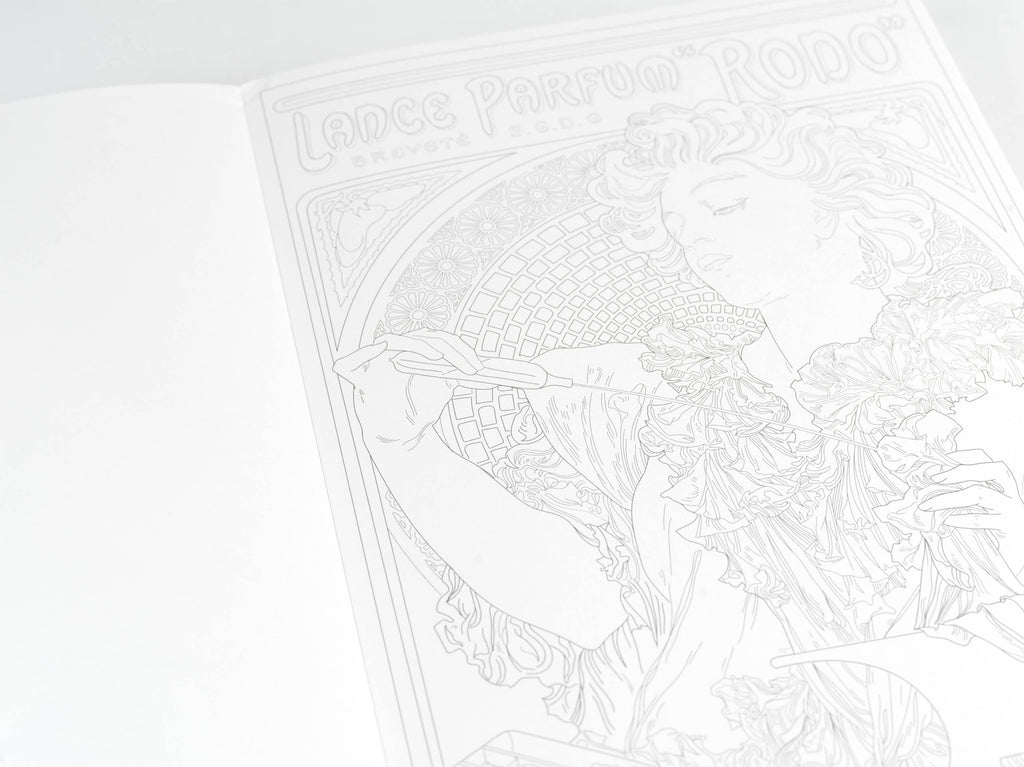 Alphonse Mucha Artists' Colouring Book