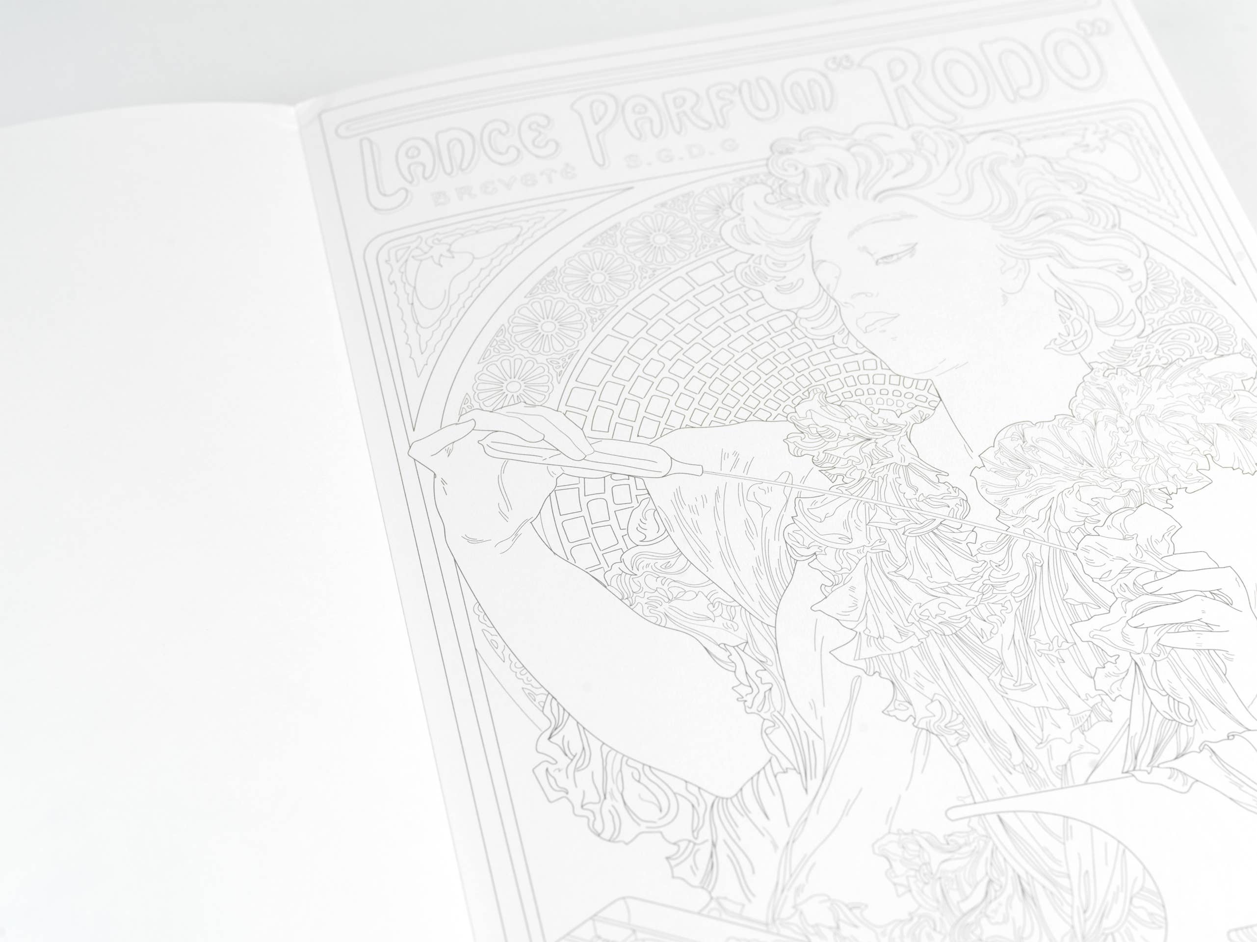 Alphonse Mucha Artists' Colouring Book