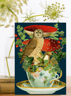 RS237P ~ Blank Teacup Garden  Greeting Card