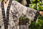 Honey & The Moon Pixie Duster Crop Kimono w/ Florals & Bees