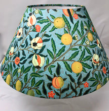 Load image into Gallery viewer, Fruit - Turquoise - Small - 17.5&quot;x8.75&quot; Empire Shade - White Interior/William Morris