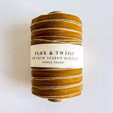 Load image into Gallery viewer, Flax &amp; Twine 3/8&quot; Velvet Ribbon - 30 Yards: Silver