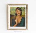 Elspeth avec sa tourterelle - Impression d'art - 8,5" X 11"
