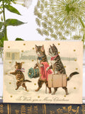 VT002P ~ Little Vintage  Christmas Card with Glitter