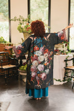 Flight of Fancy Opera Duster Kimono Robe Hummingbird