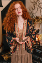 Heart of Gold Pixie Duster Crop Kimono w/ Sacred Heart