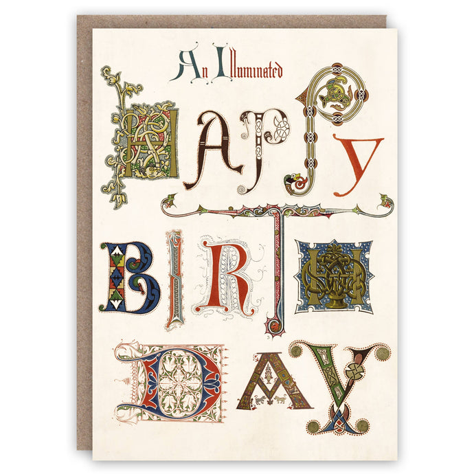 Illuminated Happy Birthday birthday card