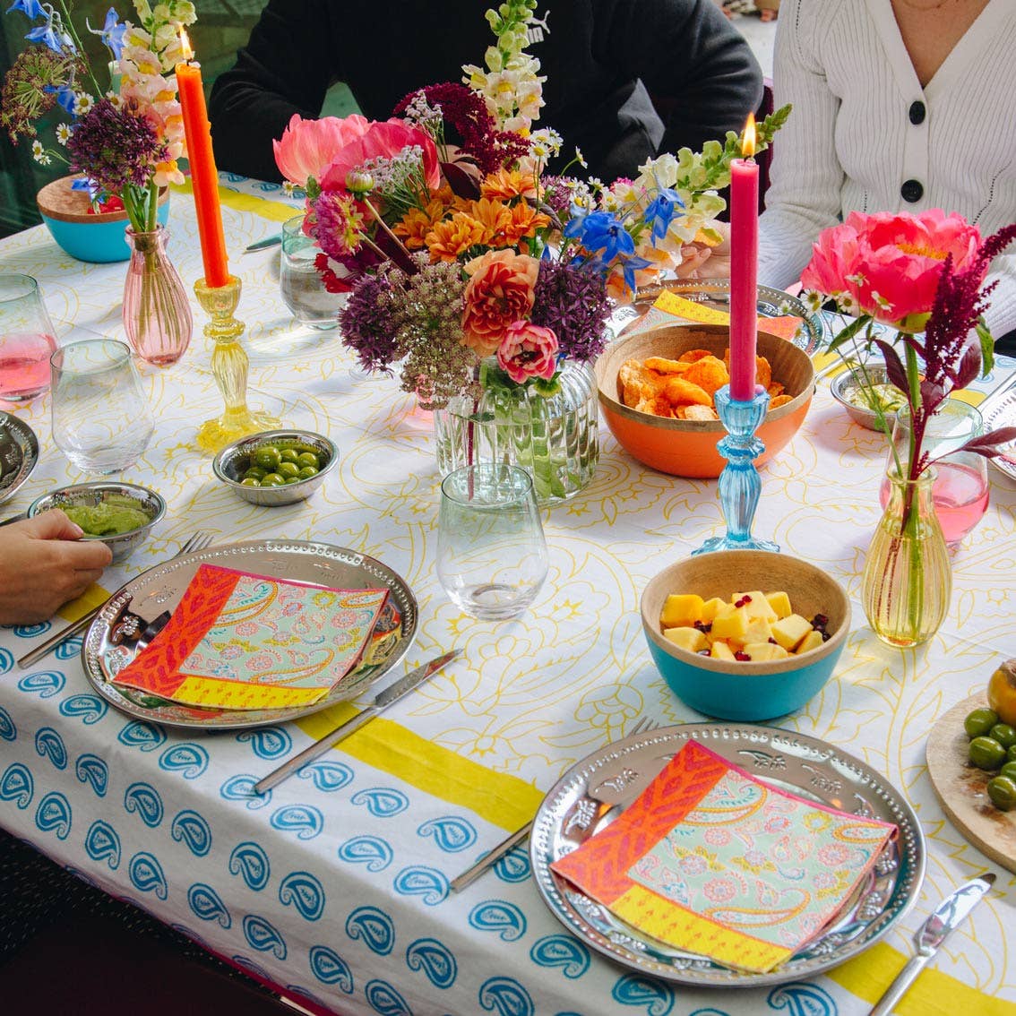 Yellow Glass Candlestick