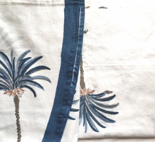 Load image into Gallery viewer, Palm Tree Blue Round Tablecloth - 70&quot;