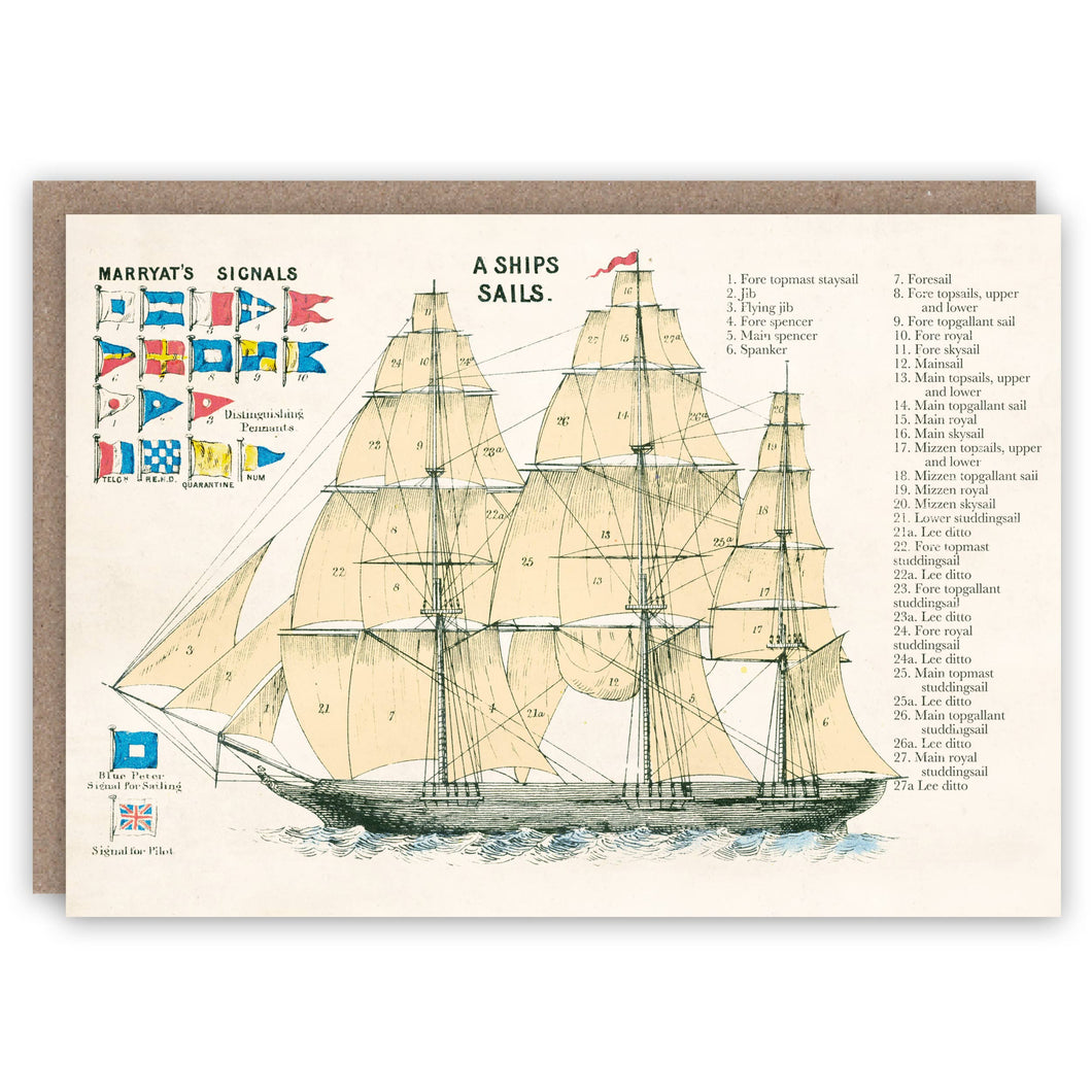 Ship's Sails greeting card