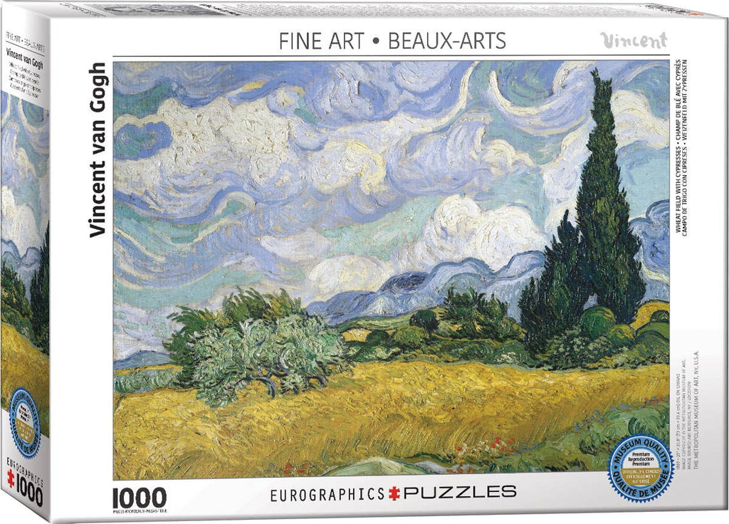 Wheat Field with Cypresses