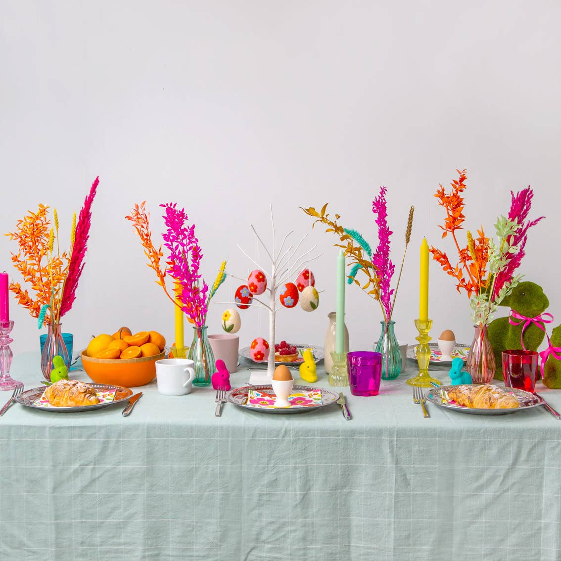 Yellow Glass Candlestick