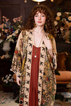 Golden Hour Opera Duster Kimono Robe w/ boho floral print