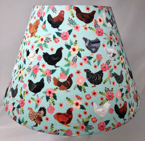 The Henny Penny Lampshade - 12" Base x 6" high - White Interior