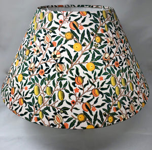 Small Fruit - Orange/Yellow  - 17.5"x8.75" Empire Shade - White Interior/William Morris