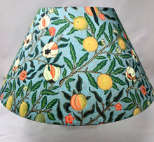 Load image into Gallery viewer, Fruit - Turquoise - Small - 17.5&quot;x8.75&quot; Empire Shade - White Interior/William Morris