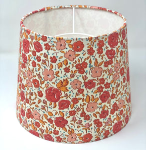 The Ditsy Floral - Orange/Coral - Empire - White Interior 8" top, 10" bottom, 7.75" high