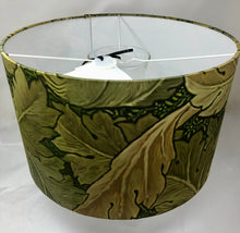 Load image into Gallery viewer, Lampshade made with Ancanthus William Morris fabric. 