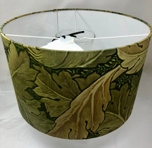 Lampshade made with Ancanthus William Morris fabric. 