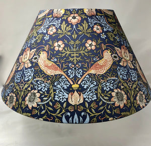 Strawberry Thief - 17.5"x8.75" Empire Shade - White Interior/William Morris