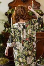 Fleur De Lune Artist Dress Tunic w/ Pockets, Florals & Bees: S/M (fits approx. size 6-10)