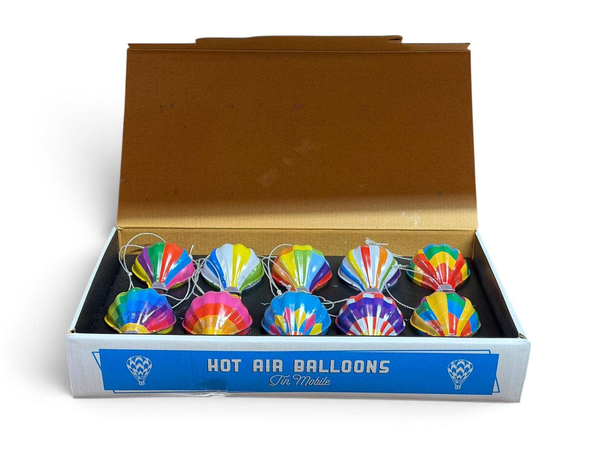 Tinplate Hot Air Balloon Decoration - Box of 10 pcs