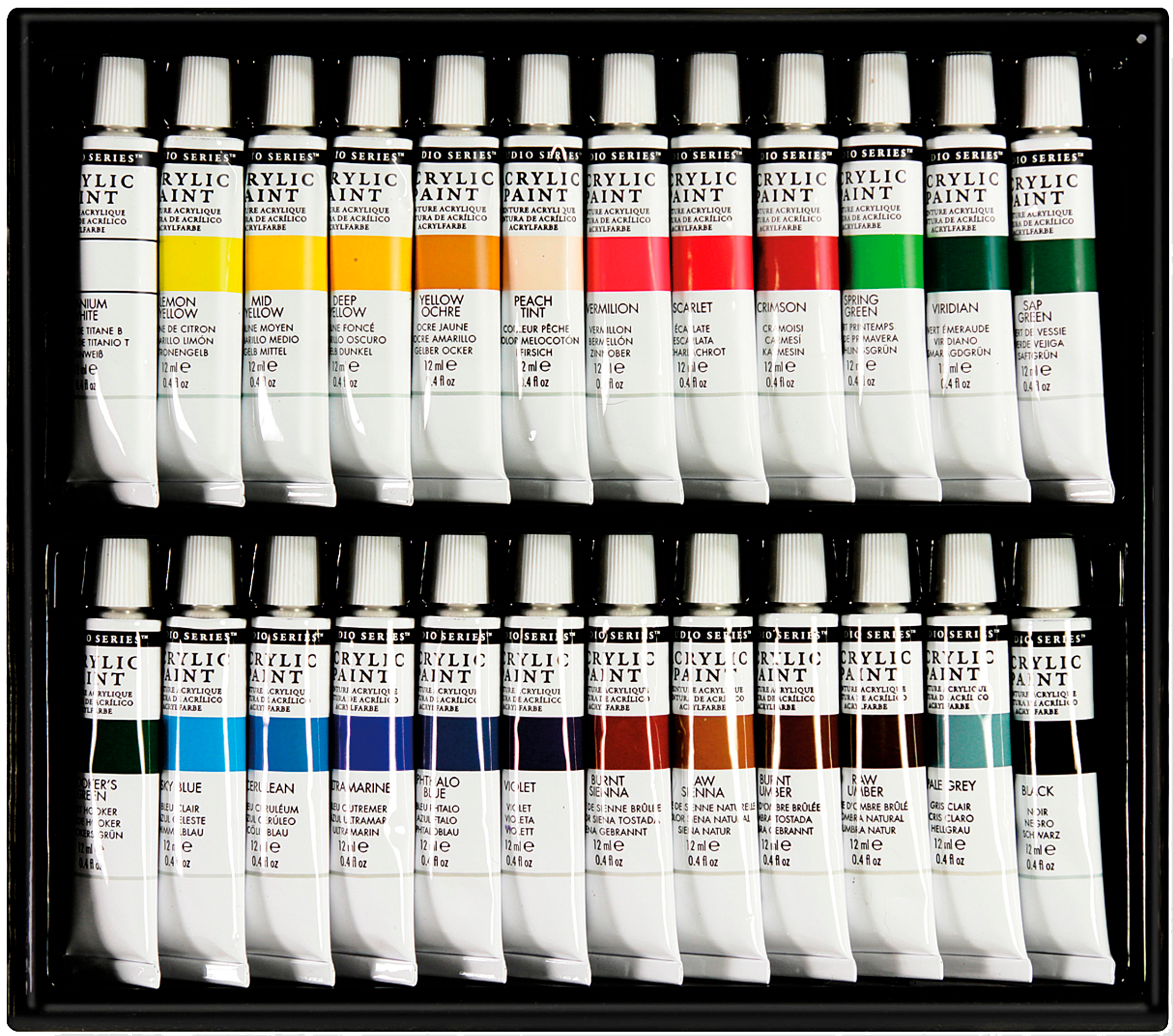 Ensemble de peinture acrylique Studio Series (24 couleurs)