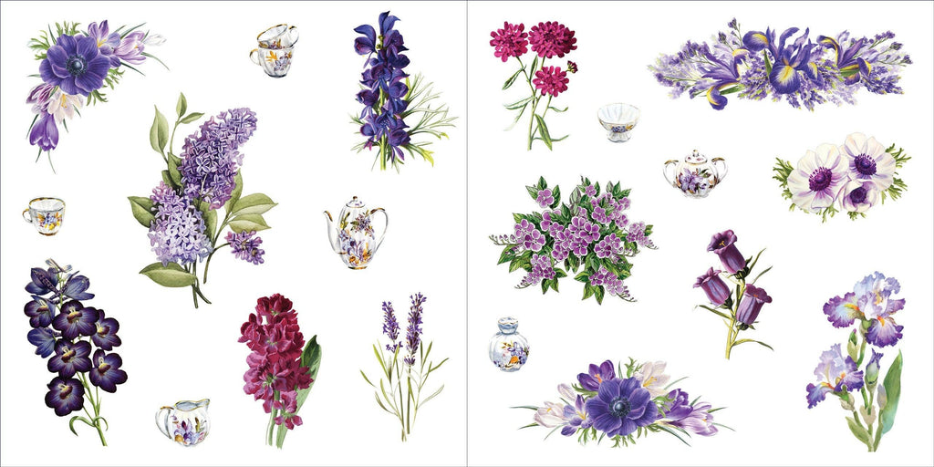 Livre d'autocollants Bouquets de plantes (500 autocollants)