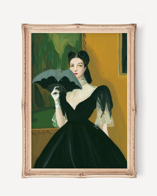 Beauty and the Bat. Art Print : Medium
