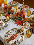 Orange Glass Candlestick