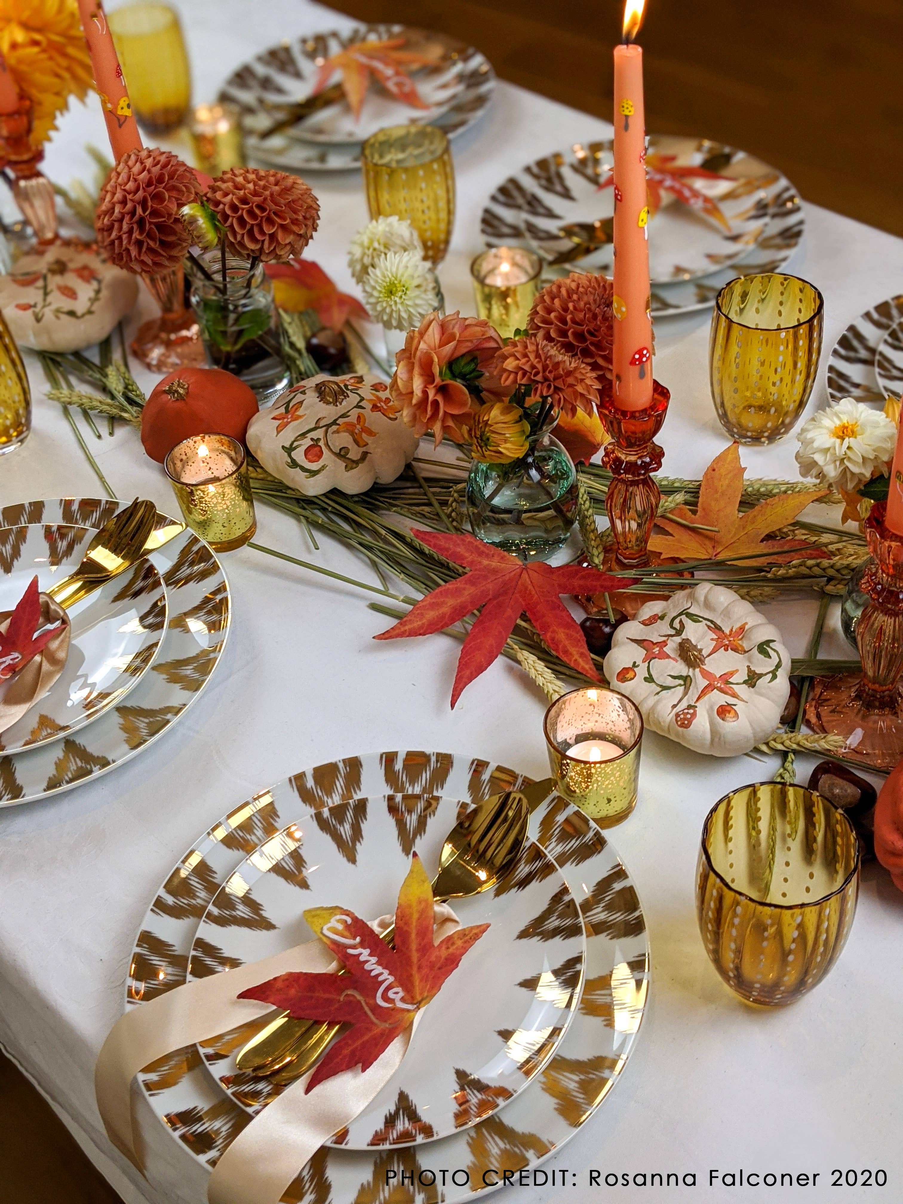 Orange Glass Candlestick