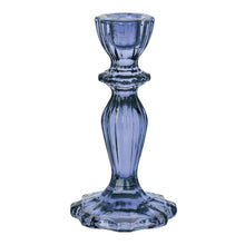 Load image into Gallery viewer, Navy Glass Candlestick