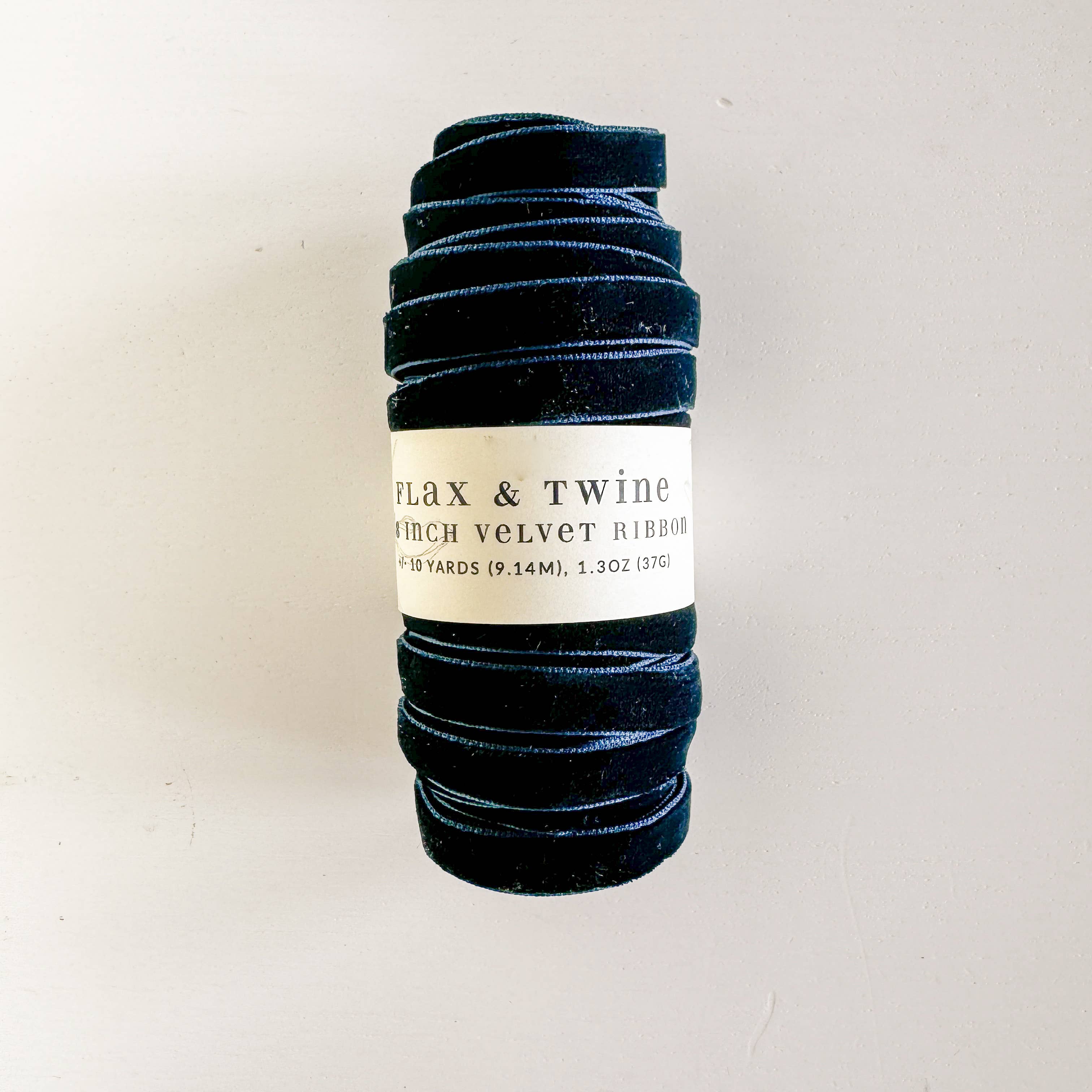 Flax & Twine 3/8" Velvet Ribbon - 10 Yards: Sapphire