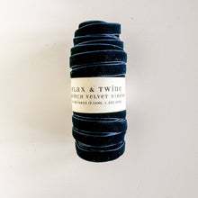 Load image into Gallery viewer, Flax &amp; Twine 3/8&quot; Velvet Ribbon - 10 Yards: Shell
