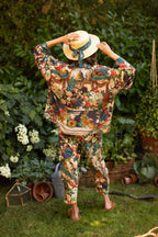 Stay Gold Pixie Duster Cropped Kimono w/ Rabbit, Bees
