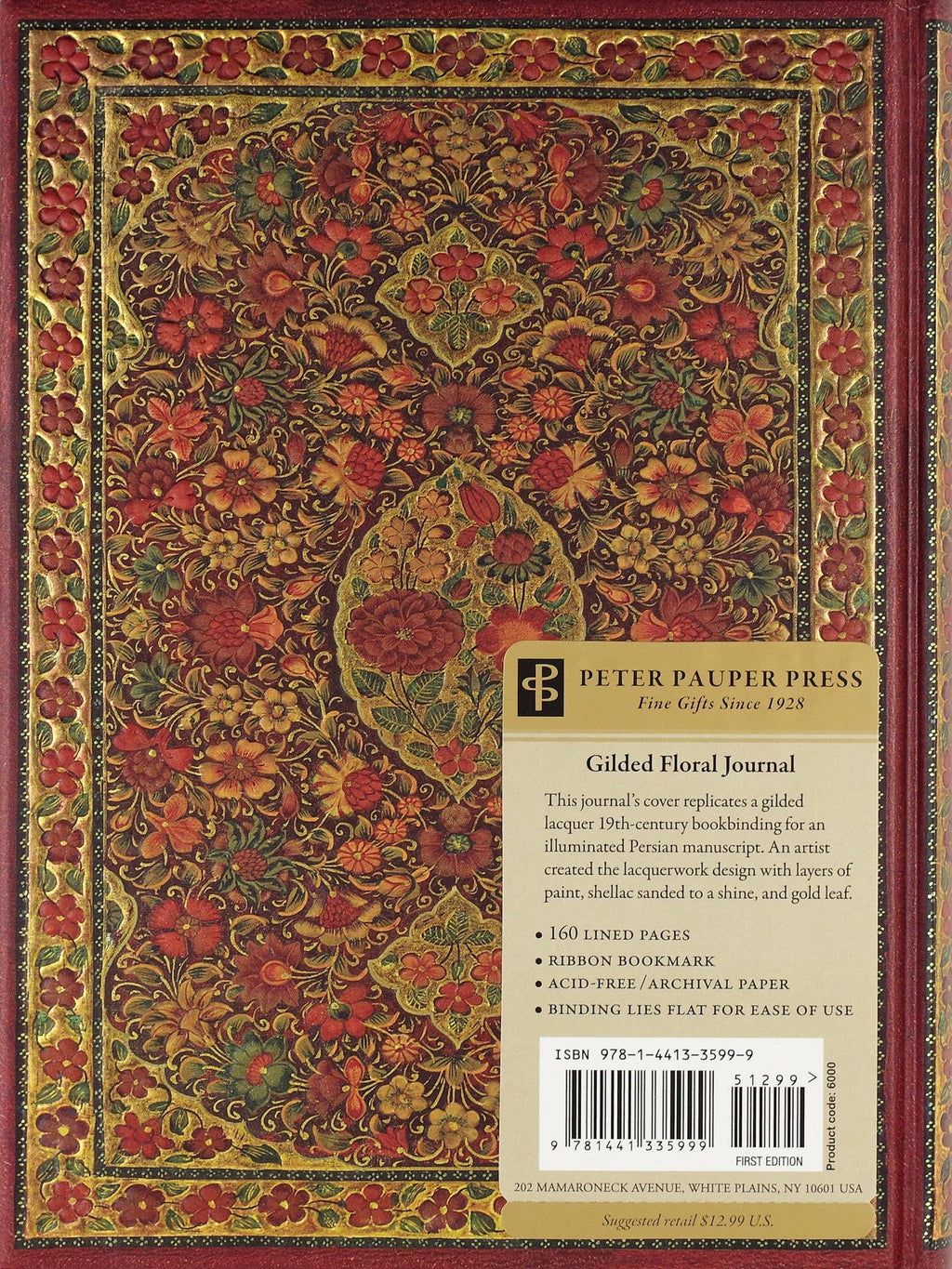 Journal floral doré