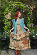 Lovelight Bohéme Slip Dress w/ whimsical woodland deer: L/XL (fits approx. size 12-16)