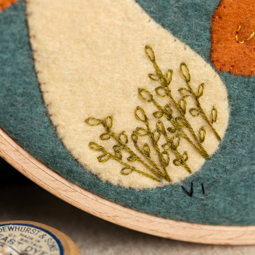 Fungi Appliqué Hoop Craft Kit: English