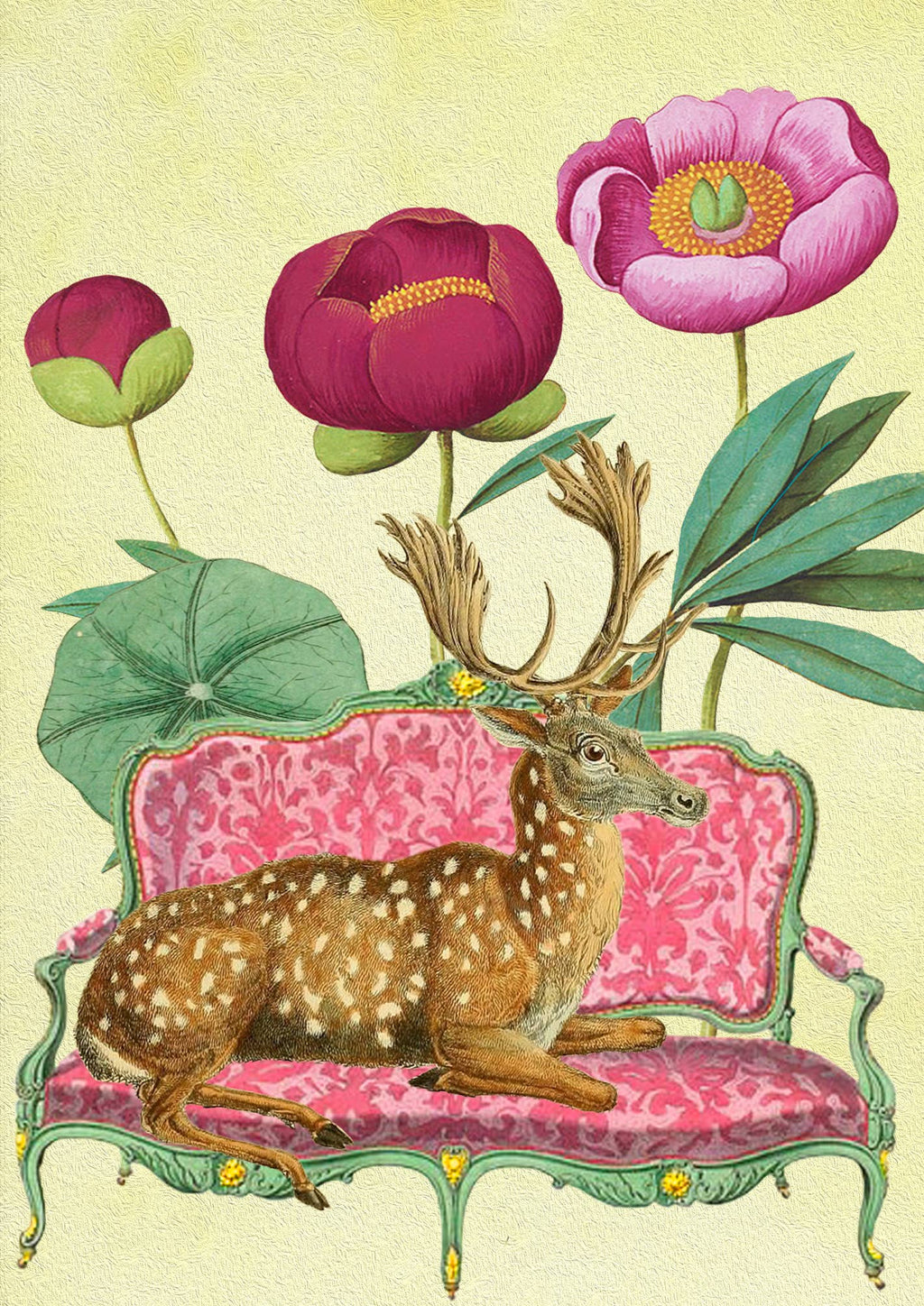 Carte de vœux vierge sur le canapé